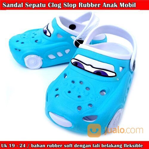 Sandal Slop Anak Laki-laki Mobil Rubber Clog