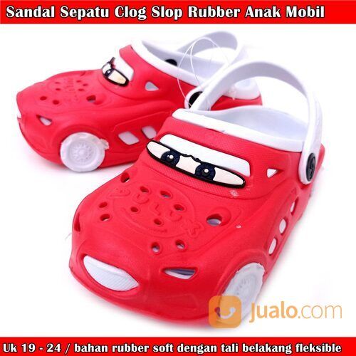 Sandal Slop Anak Laki-laki Mobil Rubber Clog