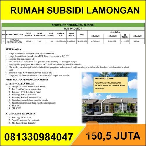 Rumah subsidi murah Lamongan | yura regency