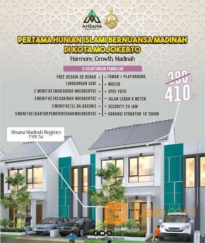 Rumah 2 Lantai 400 Jutaan, Bergaransi 5 Th dan Ready SHM Dekat Jl. RA. Basuni Sooko, Mojokerto