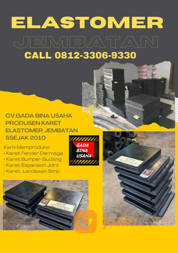 Landasan Elastomer Karet Sintetis Berlapis Baja