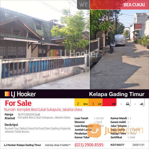 Rumah Komplek Bea Cukai Sukapura, Jakarta Utara