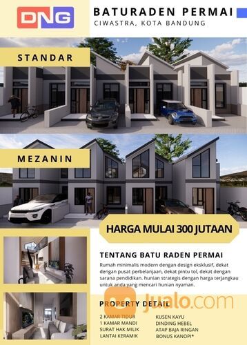 RUMAH BARU HARGA PERDANA PROMO UNTUK CASH KERAS UNIT TERBATAS DI BATU RADEN CIWASTRA KOTA BANDUNG
