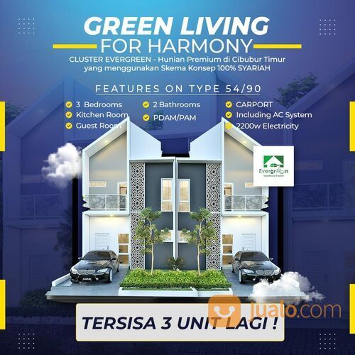 Perumahan Baru Cileungsi | CLUSTER TOWNHOUSE EVERGREEN