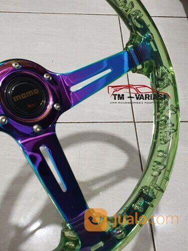 Import Stir Racing MOMO Bubble Neo Acrylic Hijau 14 Inchi PREMIUM