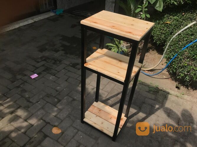 Meja Aquarium 3 Susun Atas Pakai Kayu Pinus