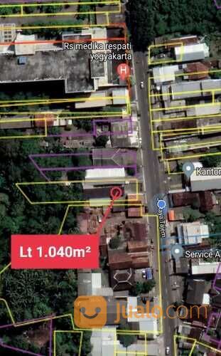 Tanah Strategis TAJEM, selatan RS.Medika Respati Maguwoharjo.Luas 1040m²