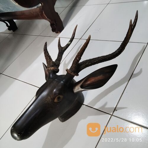 Hiasan Kepala Rusa Kayu Ebony