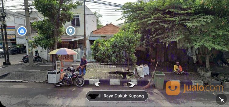 Rumah Usaha Nol Jalan Raya Dukuh Kupang Surabaya - Komersial Area deretan Indomaret , restaurant