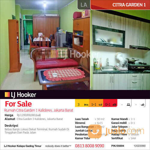 Rumah Citra Garden 1 Kalideres, Jakarta Barat