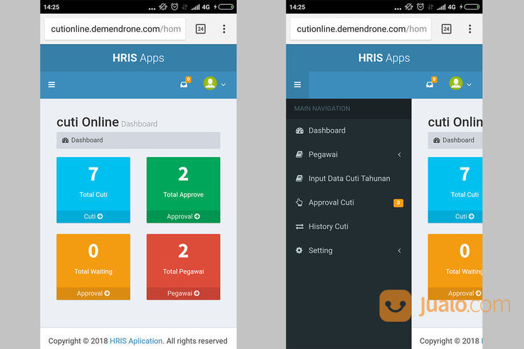 Software Aplikasi Cuti Online Berbasis Web dan Mobile friendly