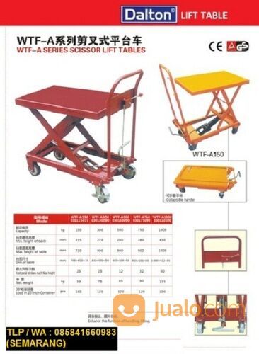 Lift table hidrolik kapasitas 150 kg - 1000 kg murah