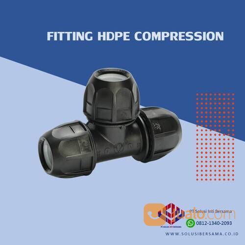 Fitting Sambungan Pipa HDPE Compression Smart Joint Equal Tee 25mm atau 3/4 inci