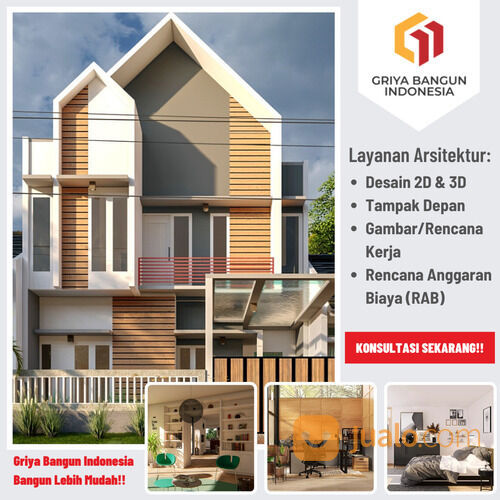 Jasa Arsitek Gambar Desain Rumah 2D/3D, Denah, Gambar Rencana Kerja, RAB Harga Terjangkau