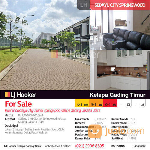 Rumah Sedayu City Cluster Springwood Kelapa Gading, Jakarta Utara