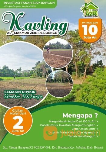 Kavling di bebalan Dp 0% bekasi ujung harapan