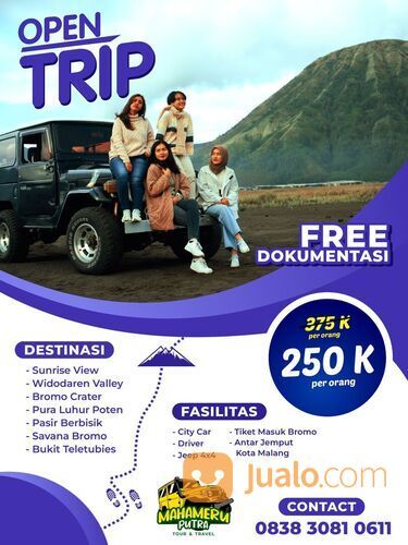 Open trip Gunung Bromo Murah - Tour Bromo Murah Free Dokumentasi