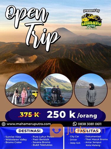 Open trip Gunung Bromo Murah - Tour Bromo Murah Free Dokumentasi