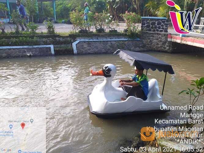 wahana air perahu bebek gowes mini