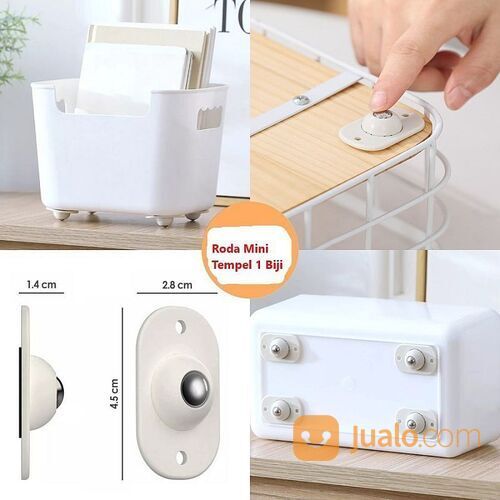 Roda Tempel Mini Storage Serbaguna Furniture Rumah Tangga Putar 360