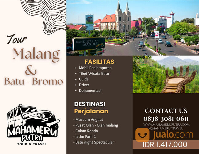 Paket City Tour Malang+Batu+Bromo 3D2N Harga Terjangkau