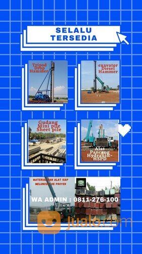 Tiang pancang Beton dan Alat pancang Drop hammer, HSPD, diesel Hammer, Exa Hammer