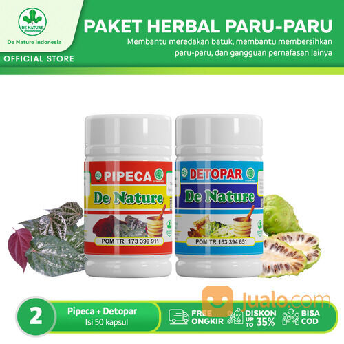 Obat Herbal Pembersih Paru Paru Obat Batuk Kapsul Detopar Pipeca De Nature Original Di Kab 6092