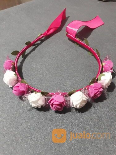 Bando bunga double warna bisa untuk anak2 dan dewasa, untuk seragaman, tari, kirab