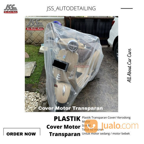 Cover Motor Transparan M (All Size) motor kecilsedang Plastik Tebal