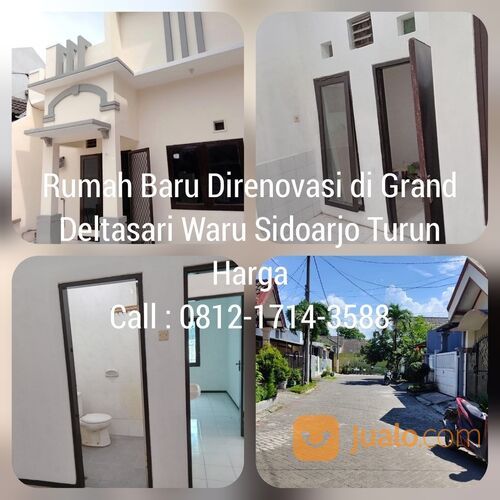 Rumah Murah Waru Sidoarjo di Grand Deltasari Baru Direnovasi Turun Harga