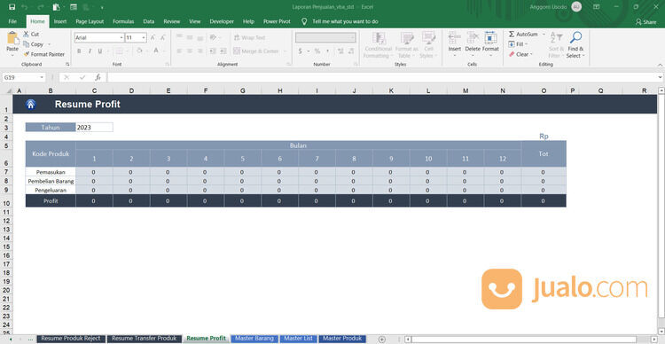 Applikasi Berbasis Excel VBA (Sales, Production, Inventory)