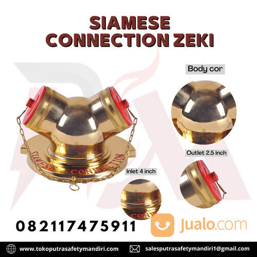 SIAMESE CONNECTION BRAND ZEKI INLET 4 INCH OUTLET 2.5 INCH PENYUPLLY TERMINAL AIR KEBAKARAN GEDUNG