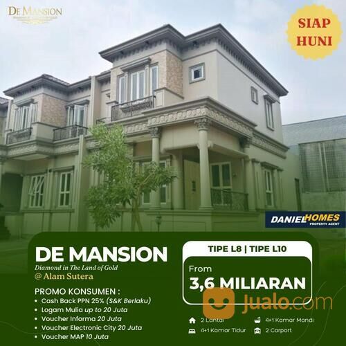 Rumah Cantik Lokasi Premium Strategis di De Mansion Alam Sutera