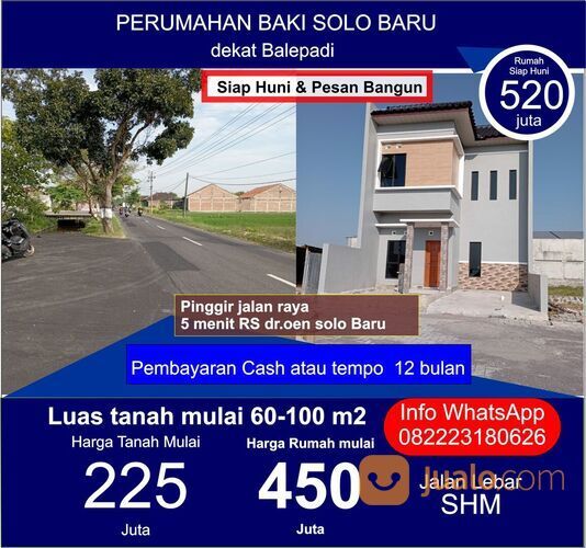 Rumah Solo Baru Rumah Baki Rumah 2 Lantai solo Baru tanah Solo baru