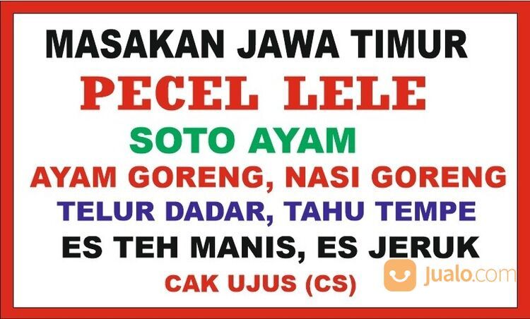 Spanduk kain pecel lele