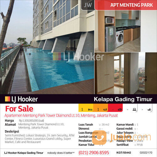 Apartemen Menteng Park Tower Diamond Lt.10, Menteng, Jakarta Pusat