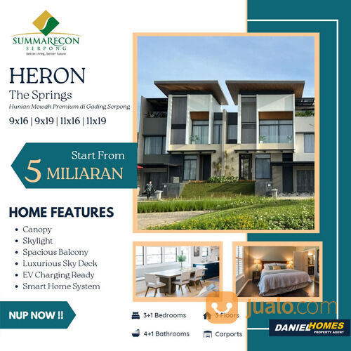 Rumah Mewah Keren Lokasi Terbaik di Cluster Heron Summarecon Serpong