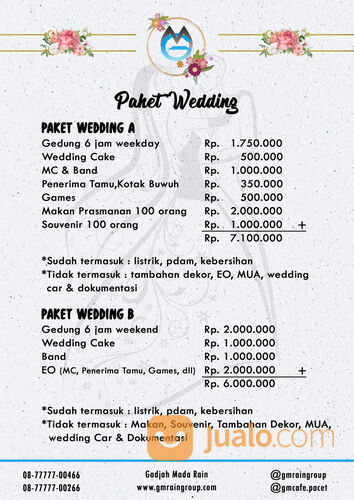 Jasa penyewaan gedung serbaguna (pernikahan, ultah, meeting, gathering, dll)