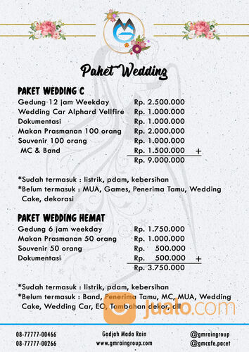 Jasa penyewaan gedung serbaguna (pernikahan, ultah, meeting, gathering, dll)
