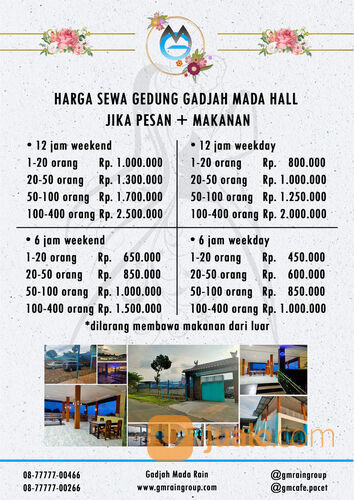 Jasa penyewaan gedung serbaguna (pernikahan, ultah, meeting, gathering, dll)