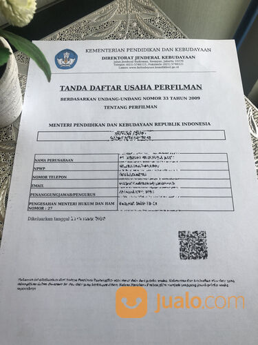 IZIN USAHA PERFILMAN (IUP)