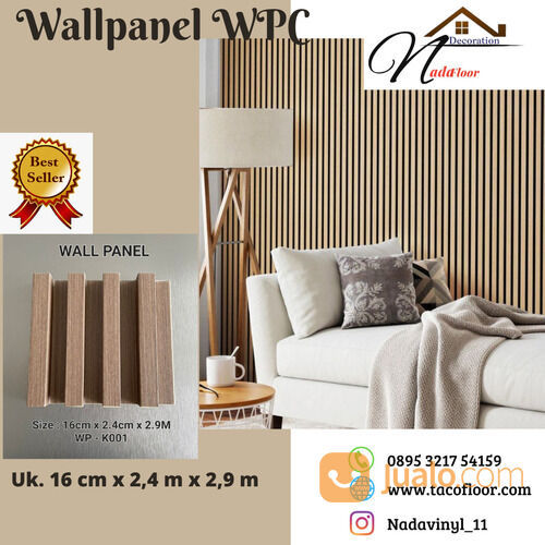 WPC Wallpanel Kisi Kisi Dinding Motif Kayu Tebal 20 mm