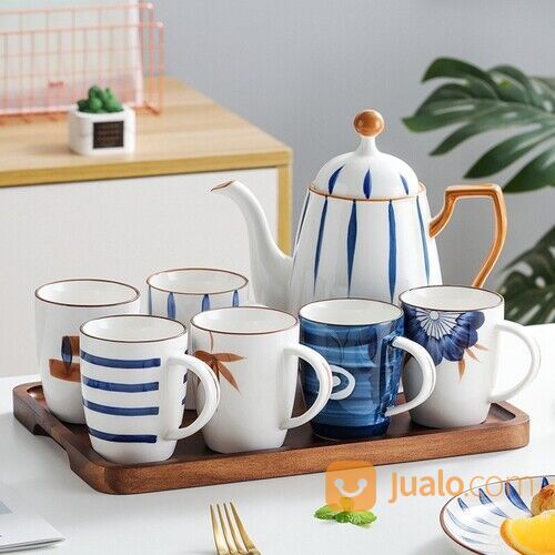 Gelas Minum Keramik Mug Kopi Cangkir Hadiah Cup Teh Ocha Ala Jepang