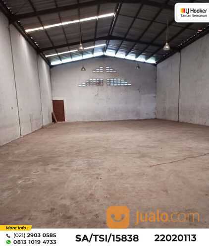 (TSI/15838) Gudang Pusat Niaga Terpadu, Daan Mogot, 12x38 m², 2 Lt, HGB