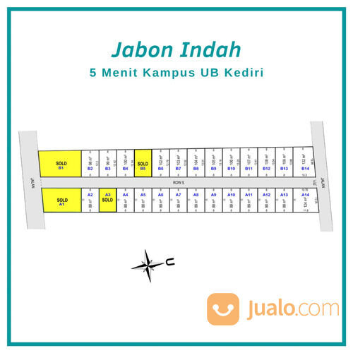 Tanah kavling 5 menit dari Kampus UB Kediri
