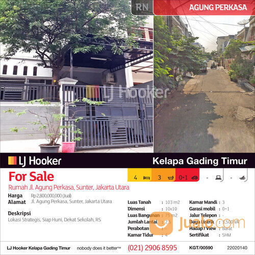 Rumah Jl. Agung Perkasa, Sunter, Jakarta Utara