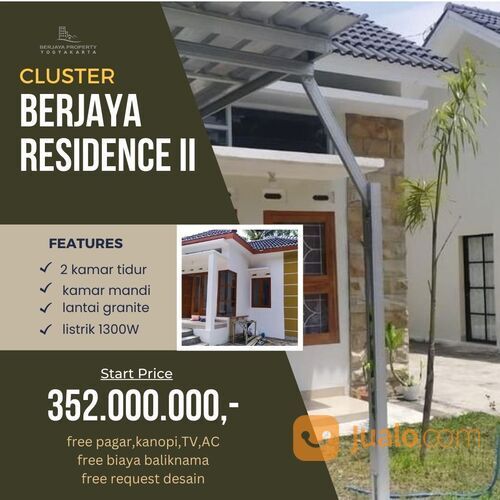 RUMAH MINIMALIS JOGJA BONUS PAGAR DAN KANOPI di Kab. Bantul, Yogyakarta