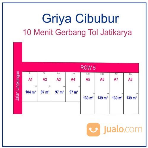 Tanah Cibubur 5 Menit LRT Cibubur Harga 4 Jt/m2