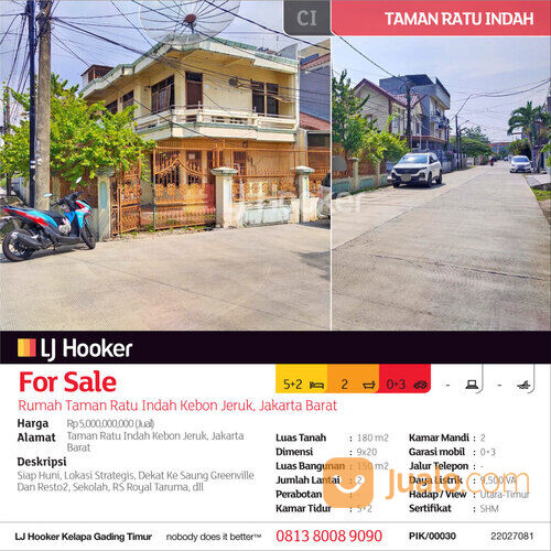 Rumah Taman Ratu Indah Kebon Jeruk, Jakarta Barat