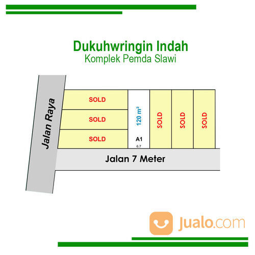 Tanah Kavling Pinggir Jalan, Belakang Pemda Slawi